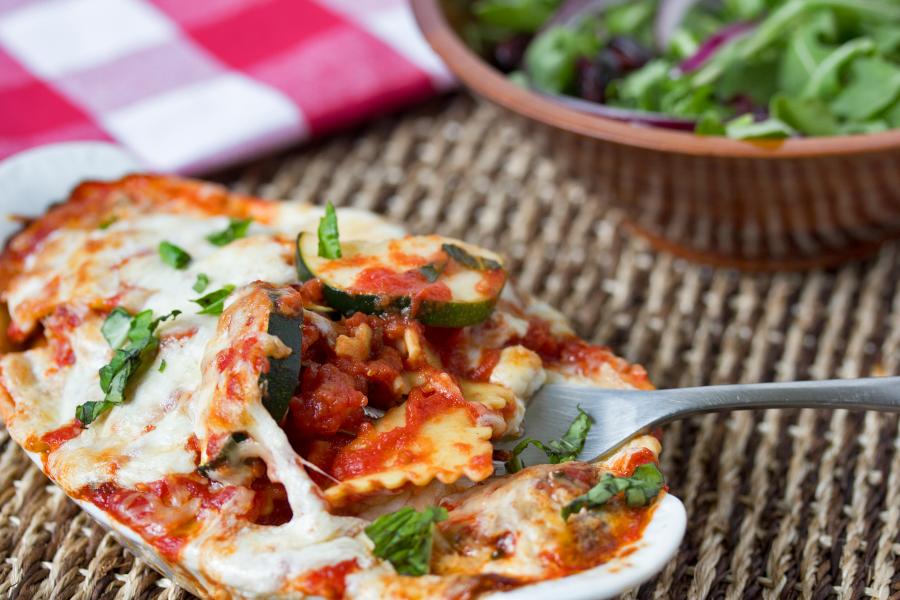 Baked Caprese Ravioli