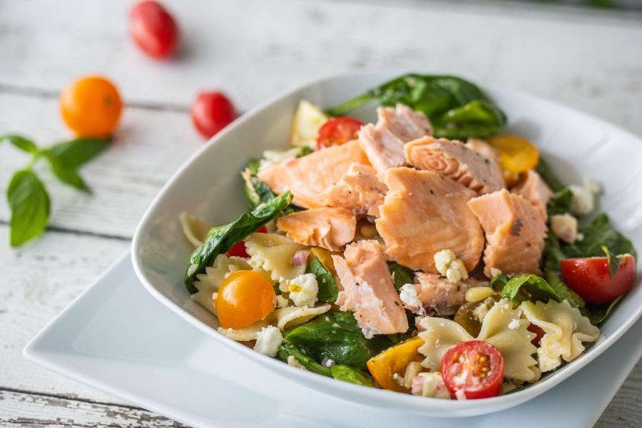 Salmon Farfalle Pasta Salad